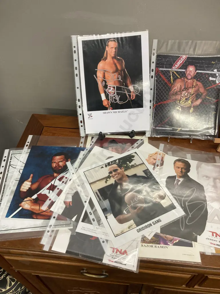 Wrestling Memorabilia Autographed Photos x 30, Some With COA Image 1++